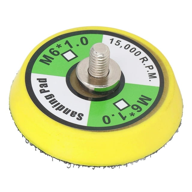 Hook And Loop Backing Plate, Fast Oscillation Speed Steel Struts Air Sander Backing Pad Withstand High Frequency Flexible Or Rigid For Woodworking For Sanding 2in M6x1 Thread