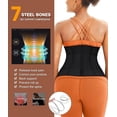 thumbnail image 4 of Faja reductora de sudor para mujer, faja de entrenamiento para sauna, faja abdominal, faja moldeadora de cuerpo, faja deportiva (extragrande), 4 of 4