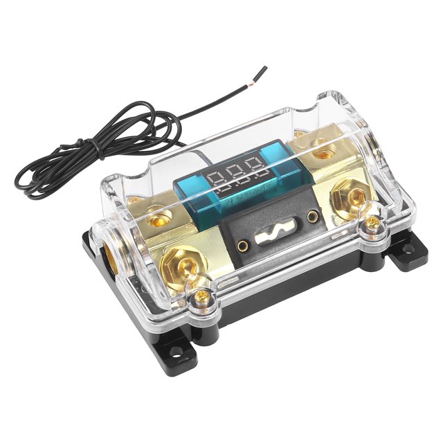 Unique Bargains Car Audio LED Display Digital Voltage Inline ANL Fuse Holder 100 Amp 0 2 4 AWG Gauge