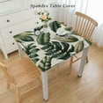 thumbnail image 2 of COMIO Tablecloths Vintage Banana Leaves Decorative Lumbar White, 2 of 7