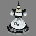 thumbnail image 3 of Disfraces de mucama clásicos para cosplay, lolita, gato, chica, delantal de talla grande, trajes de mucama, anime, blanco y negro, lindo vestido de princesa para fiesta para niña, 3 of 4