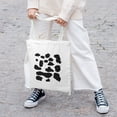 thumbnail image 6 of Lightweight Thin Tote Bags, Cow Spots Canvas Tote Bag, Small Reusable Grocery Bags for Daily Use, 6 of 9