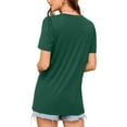 thumbnail image 5 of ZyeKqe Summer Tops for Women Casual Short Sleeve Shirts V Neck Blouses Loose Fitted T Shirts, 5 of 9