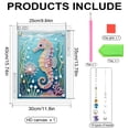thumbnail image 7 of FLOPESN DIY Gemstone Pearl Painting Kit - 9.84x13.78 Inch Frameless Colourful Canvas Art for Adults, Stress Relief Craft & Home Wall Decor-Seahorse, 7 of 7