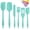 Green, variant on Silicone Baking Spatula Utensils Set, High Heat Resistant Non-Stick Rubber Spatula for Kitchen Cooking Baking Mixing