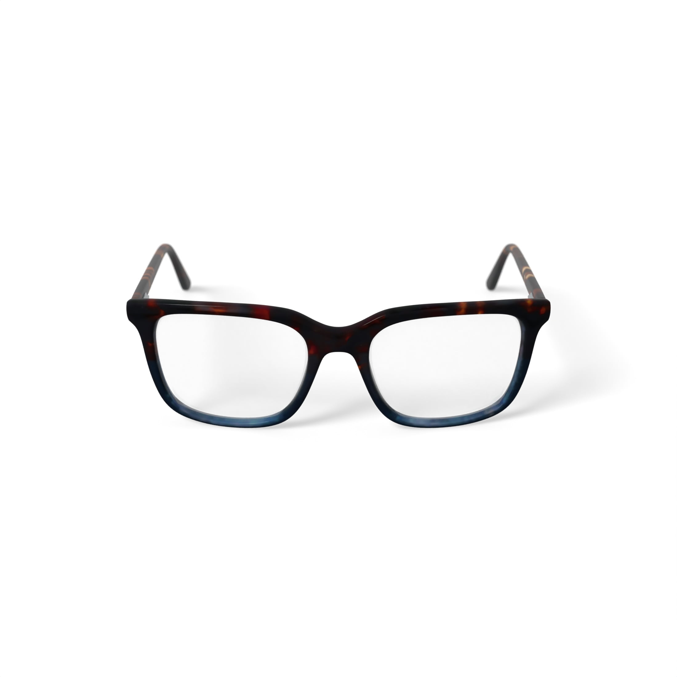 M America Men's VanBuren Square Prescription Eyeglasses with Case, Green/Brown Tortoise