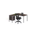 thumbnail image 3 of Boss Office Products Simple System 60" x 24" L Desk with (1) Pedestal, Driftwood, 3 of 7