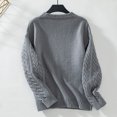 thumbnail image 5 of Sevevn Womens Long Sleeve Cable Knit Sweater Jumper Crewneck Pullover Soft Dressy Casual Tops Cute 2025 Fall Trendy Outfits, 5 of 5