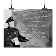 thumbnail image 2 of Print: Police Officer Practices Spanish Phrases, 1958, 2 of 4
