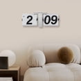 thumbnail image 4 of TFCFL Retro Digital Flip Desk Clock, Classic Auto Flip Clock Shelf Clock, Large Number Battery Powered Clock for Home & Office Décor, Vintage Wall and Tabletop Flip Clock (White), 4 of 18