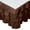 Chocolate Brown, variant on Mocassi Multi-Ruffle Bed Skirt, Wrinkle and Stain Resistant, 1500 Thread Count, 15 inch Drop, Cal King, Pitch Black