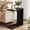 Black, variant on Fnova End Table Farmhouse C-shaped Side Table, Narrow Wooden Sofa Table with Space-Saving Design, Modern Bedside Table, Easy Assembly, Corner Table for Living Room, Bedroom, Nightstand, Black