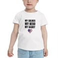 thumbnail image 2 of My Soldier My Hero My Daddy Cute Toddler T-Shirts for Boys Girls (White, Youth XL), 2 of 5