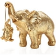 thumbnail image 1 of Whoest Elephant Statue. Gold Elephant Decor Brings Good Luck, Health, Strength. Elephant Gifts for Women, Mom Gifts. Decorations Applicable Home, Office, Bookshelf TV Stand, Shelf, Living Room, 1 of 14