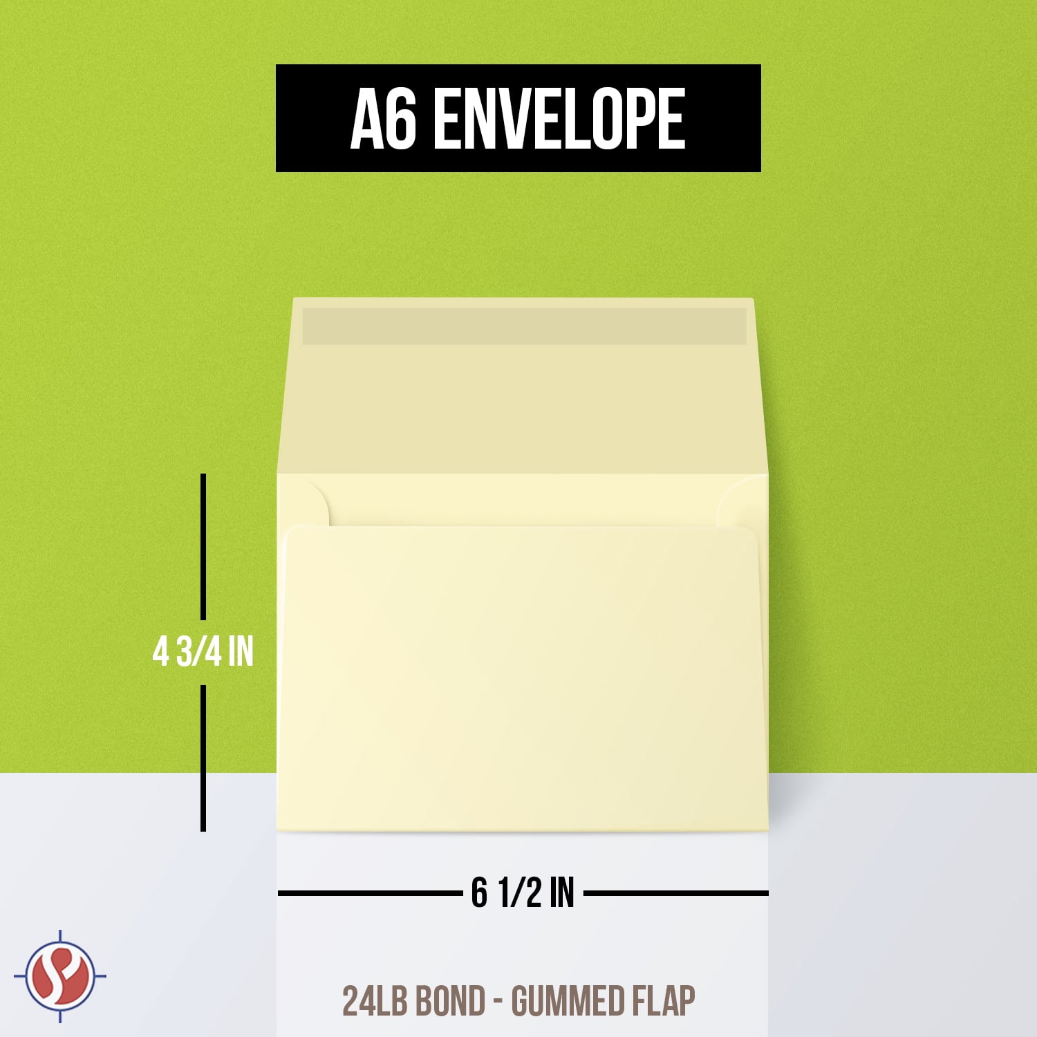 A6 Cream Envelopes – Fits 4.5" x 6" Greeting Cards, Wedding Invitations, Photos, Announcements – 28lb Bond, 70lb Text, 105 GSM – 4 3/4" x 6 1/2" – 100 per Pack
