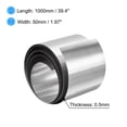 thumbnail image 2 of Uxcell Rollo de papel de aluminio de acero inoxidable 304, placa de tira de metal pulido de 0.5mm x 50mm x 1M para manualidades tono plateado, 2 of 4