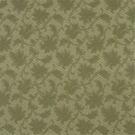 Designer Fabrics E507 54 in. Wide Green, Floral Jacquard Woven Upholstery Grade Fabric