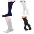 thumbnail image 4 of MANARC Women Cotton Crew Socks Soft Comfortable Thin And Breathable on Top Durable Double Layer Cushioned Reinforced Sole. 4 Pack White, Navy Blue, Light Grey, Black., 4 of 5