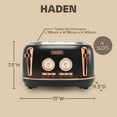 thumbnail image 4 of Haden Dorset 4-Slice Wide Slot Stainless Steel Toaster, Black / Copper - 75083, 4 of 9
