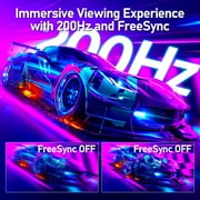 Gawfolk 24.5 200Hz Gaming Monitor FHD 1080P, IPS,Sleek White Design with Built-in Speakers