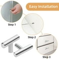 thumbnail image 2 of relayinert 20pcs Silver Decorative Stainless Steel Handles For Modern And Chic Look Affordable Cabinet Handles 1Set, 2 of 6