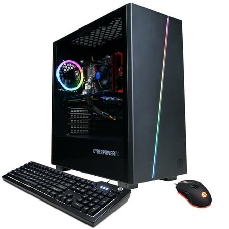 CyberPowerPC Gamer Xtreme Gaming Desktop Tower, Intel Core i5, 8GB RAM, NVIDIA GeForce RTX 3060, 500GB SSD, Windows 10 Home, Black, GXi11248WV4
