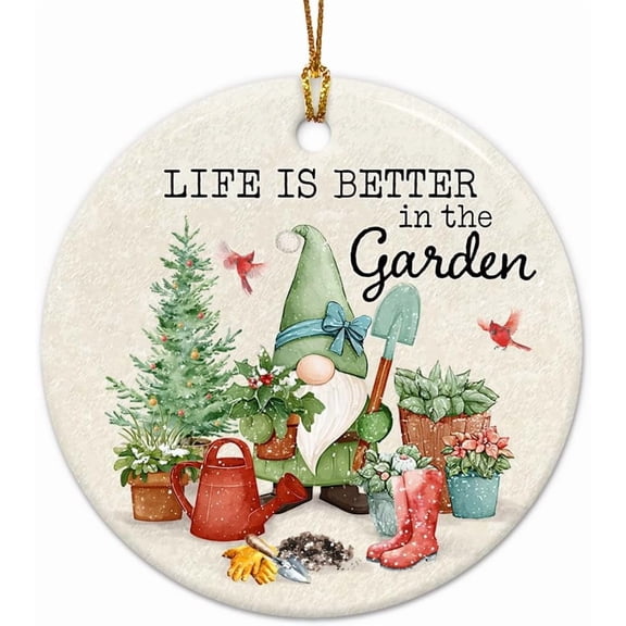 Gardening Christmas Ornaments 2025 – Gnome Garden Ornaments for Christmas Tree, Indoor Outdoor Plant Lover Gift for Friends, Family, Grandma – Life is Better in The Garden Exchange Ideas undefined
