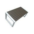 thumbnail image 3 of Pemberly Row Aluminum Frame Outdoor Coffee Table in White/Gray, 3 of 4