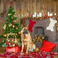 thumbnail image 5 of ‌Large 16.4" Knit Dog Christmas Stocking - Bone Shaped Pet Holiday Decor with Hanging Loop, Super Soft Cable Knit Xmas Stockings for Pets & Family Décor‌, 5 of 7