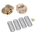 thumbnail image 3 of veasfak 2Pcs/set Bag Tuck Lock Clasp Closure Fastener LeatherCraft Metal Accessories Gold Round, 3 of 7