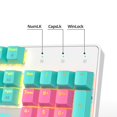 thumbnail image 3 of surmen Full Size Pink Creamy Keyboard with Number Pad, 104 Keys RGB Wired Mechanical Gaming Keyboard Backlit with PBT Keycaps Linear Red Switch for Laptop Desktop PC Gam, 3 of 6