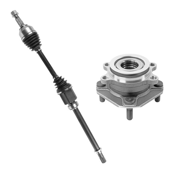 AutoShack Front Right CV Axle Shaft Wheel Hub Bearing Assembly Replacement for 2007-2012 Nissan Sentra FWD Passenger Side 4-Lug 4 HUB060200656