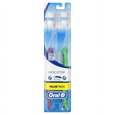 Oral-B Indicator Flat Trim Toothbrush Value Pack, 2 count