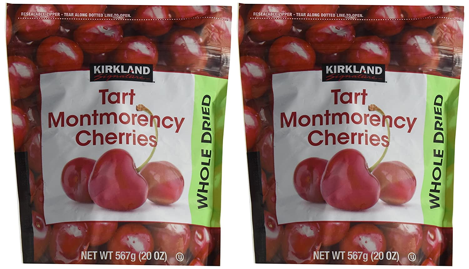 Whole Dried Tart Montmorency Cherries 2 Bags of 20 Oz