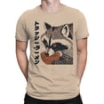 thumbnail image 2 of Ukiyo Block Print Trash Panda Men's Off-White T-shirt, 2 of 3