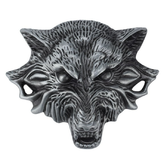 Longcreek Wolf Belt Buckle for Men, Wildlife Wolf Head Belt Buckle, Norse Viking Wolf Belt Buckle, Celtic Wolf Animal Belt Buckle, Western Cowboy Belt Buckle, Vintage Punk Rock Belt Buckle