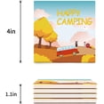 thumbnail image 3 of RYLABLUE Happy Camper Fall Season Set of 6 Coaster for Drinks, Absorbent Ceramic Stone Coasters Cup Mat with Cork Base for Home Kitchen Room Coffee Table Bar Decor, 3 of 4