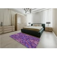 thumbnail image 5 of Ahgly Company Machine Washable Indoor Rectangle Transitional Purple Area Rugs, 2' x 5', 5 of 7