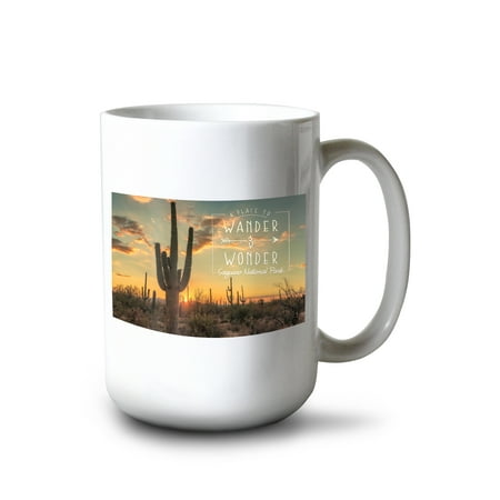 

15 fl oz Ceramic Mug Saguaro National Park Arizona Wander and Wonder Dishwasher & Microwave Safe