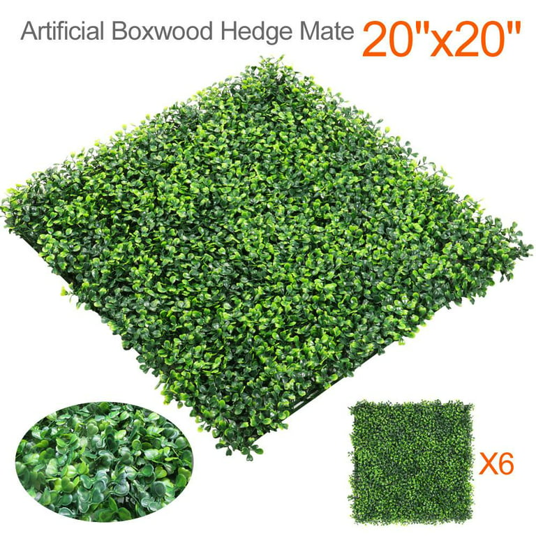 12- Pieces 20 in. x 20 in. x 1.8 in., Artificial Boxwood Hedge