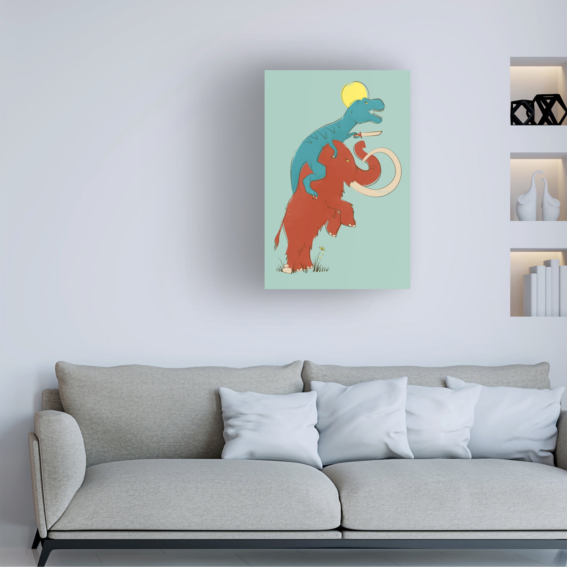 Canvas Wall Art - Jay Fleck 'Charge!' Wall Art for Living Room, Bedroom, or Office Décor by Trademark Fine Art - 30 x 47 Inches