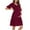 Maroon, variant on Women's Summer Maternity Dress Ruffle Short Sleeve Maternity Clothes
