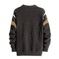 thumbnail image 4 of Uuszgmr Mens Coat Male Fashion Trends Color Pullover Round Neck Casual Long Sleeve Sweater Sweater For Men, 4 of 4