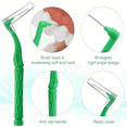 thumbnail image 3 of ACDANC 50Pcs Interdental Brushes,Green Soft Dental Brushes with Non-Slip Handle Angled Head Tooth Picks Floss Sticks Dental Floss Brushes for Braces Oral Cleaning Narrow Gaps Between Teeth, 3 of 7