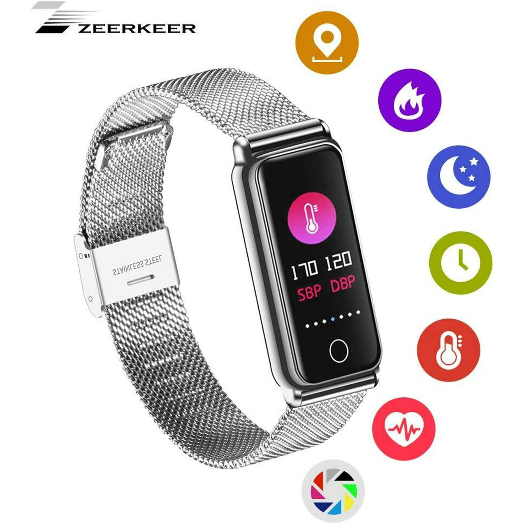 at ringe Sociologi Ti år Zeerkeer Smart Wristband Waterproof, Fitness Tracker with Heart Rate  Monitor Bluetooth Smartwatch Activity Tracker | Walmart Canada