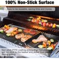 thumbnail image 4 of SHIQI-Grill Mat & Basket 2 Pack, Multifunctional Mesh BBQ Basket & Mat, Non-Stick, Heat-Resistant PTFE, Black, Rectangular, 15.75 x 13 inches, 4 of 4