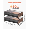 thumbnail image 3 of VEVOR Under Bed Storage with Wheels, 25.6 x 18.1 x 7.1 inch Underbed Containers, Underbed Shoes Organizer with Lockable Wheels, Rolling Under the Bed Storage Bins for Clothes, Shoes, Blankets, 2 Pack, 3 of 9