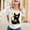 White, variant on Graphic Tennis Tees for Women Cat Ramen Graphic Tee for Women Funny Anime Cat Tee Featuring Playful Design Comfortable Fit Blue XXL