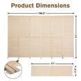 thumbnail image 5 of Jaxpety 6 Panel Bamboo Room Divider Folding Privacy Screen Freestanding Wall Divider for Bedroom Living Room, Beige, 5 of 10