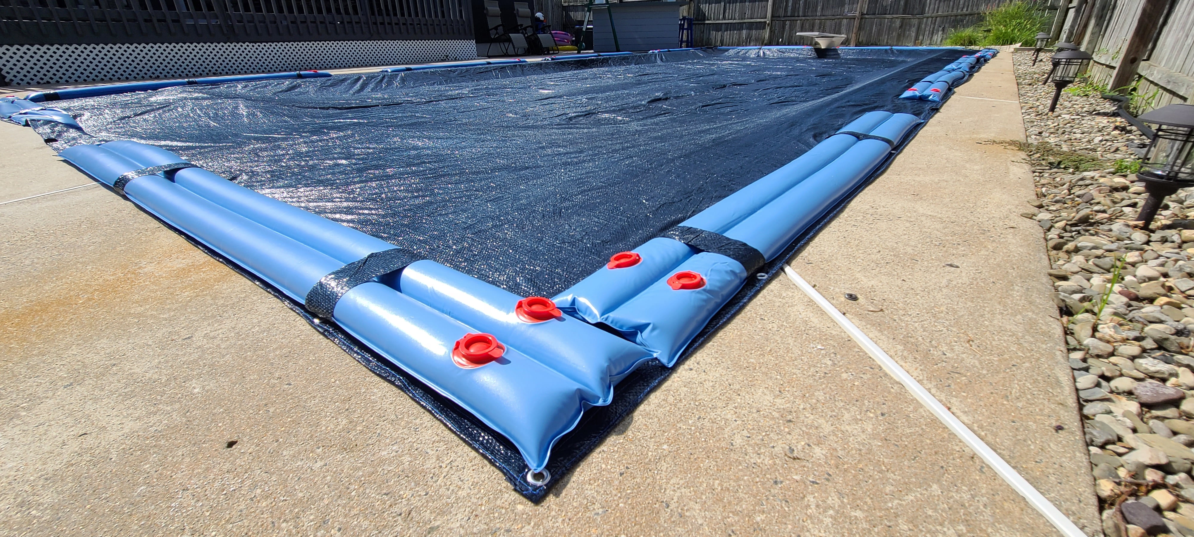Winter Block inground Pool Laminated Polyethylene Winter Cover, Rectangular,18 x 36 ft